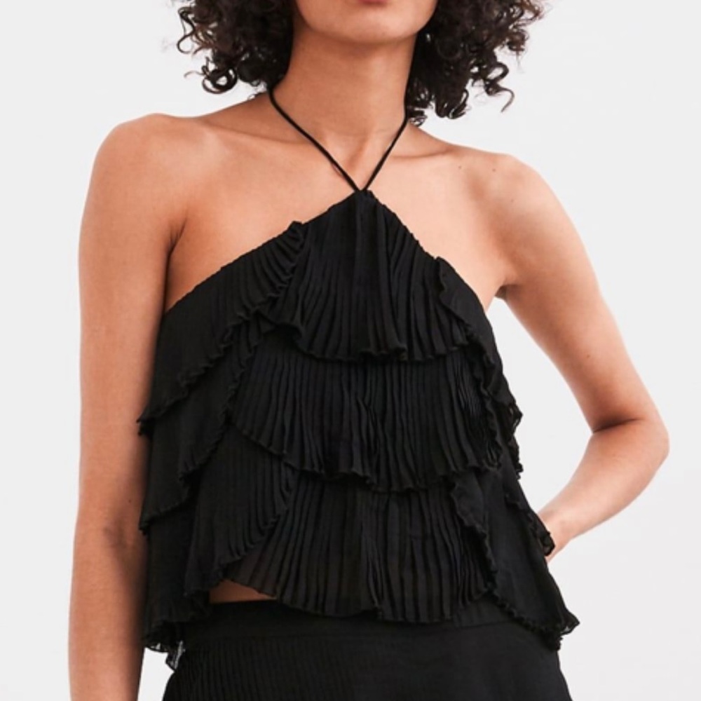 NWT Zara ruffle halter